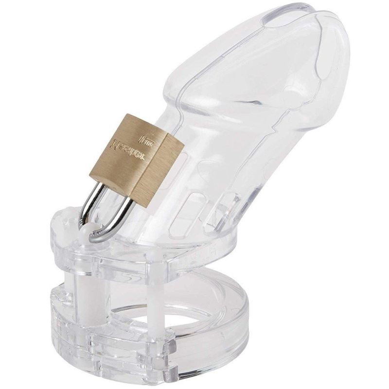 Sexual World Master Chastity Devices Transparent Plastik Penis Kafesi