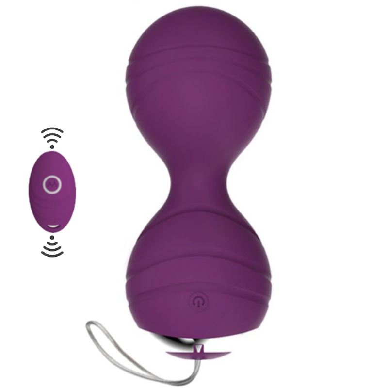 Sexual World Muine Exuis Kegel Balls Uzaktan Kumanda Kegel Vibratör-Purple