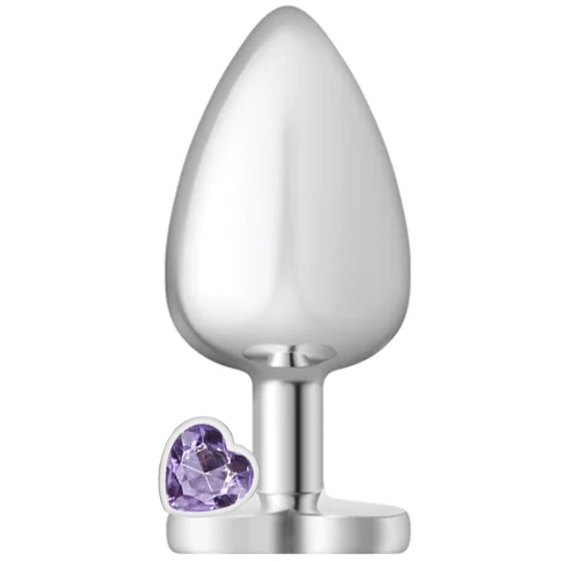 Sexual World My Heart Jewellery Kalpli Metal Anal Plug Large-Purple