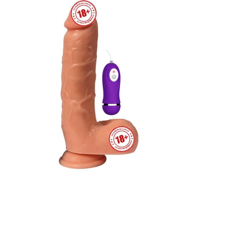 Shequ Adam Ruber Vibrating Dildo 21 cm Titreşimli Realistik Penis 
