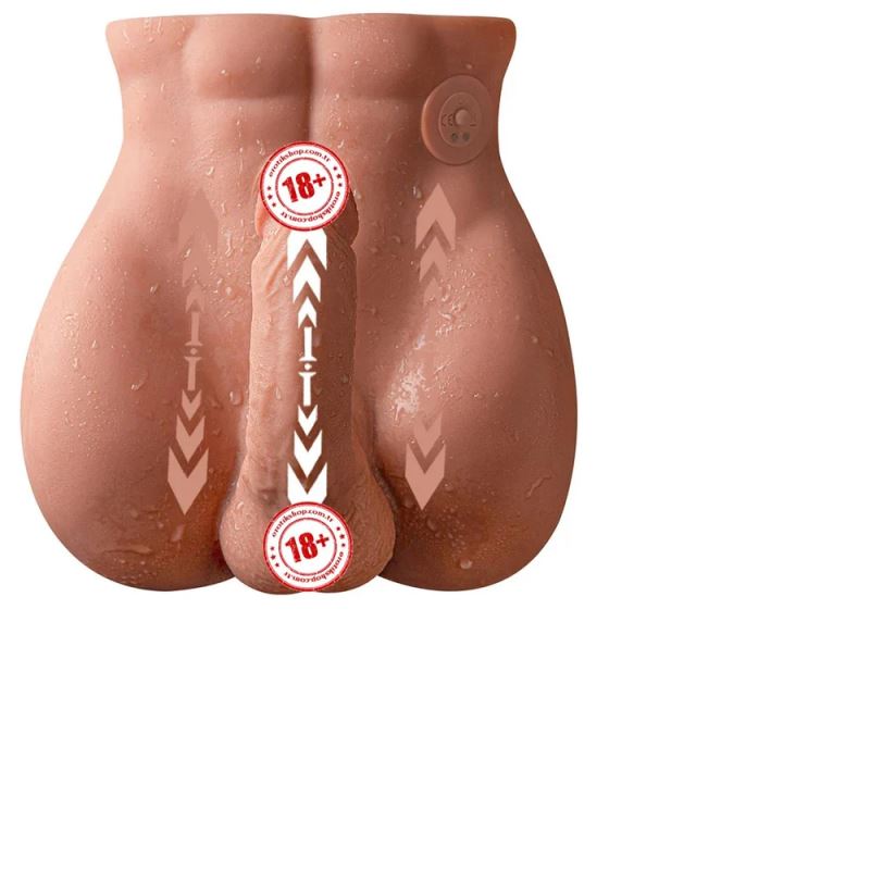 Shequ Bartlett Ass Hareketli Realistik Erkek Yarım Vücut Masturbator