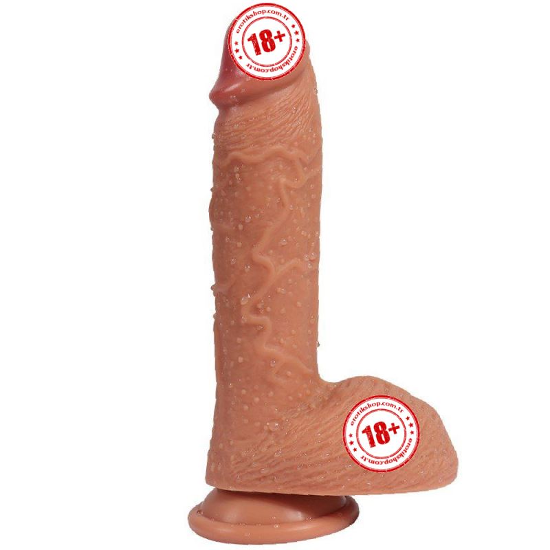 Shequ Buru 22 cm Çift Katmanlı Natural Realistik Penis SQ-WBD10011