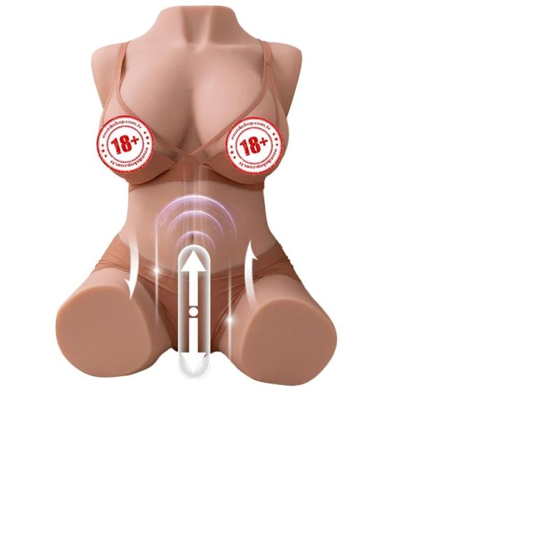 Shequ Dania Doll İtme Fonksiyon Yarım Vücut Masturbator