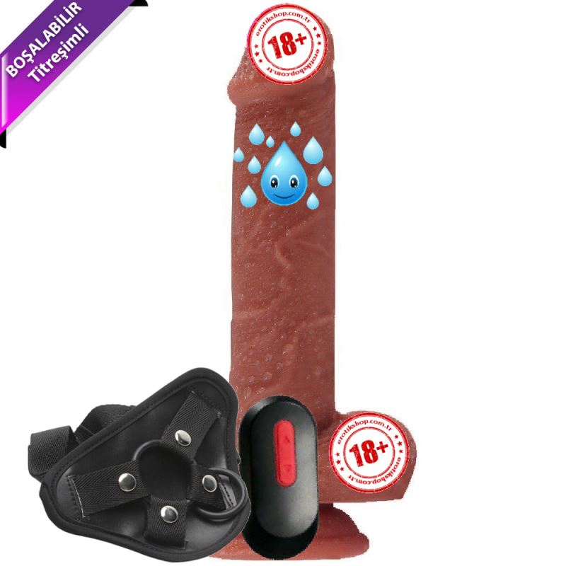 Shequ Dave Vibrating Kemerli Boşalabilir Orgazm Penis SQ-WBD10142-V