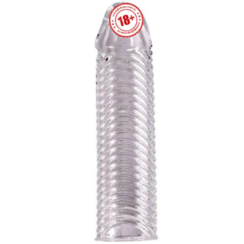 Shequ Dylan Penis Sleeve Silikon Şeffaf Penis Kılıfı SQ-ML10010lı Penis Kılıfı