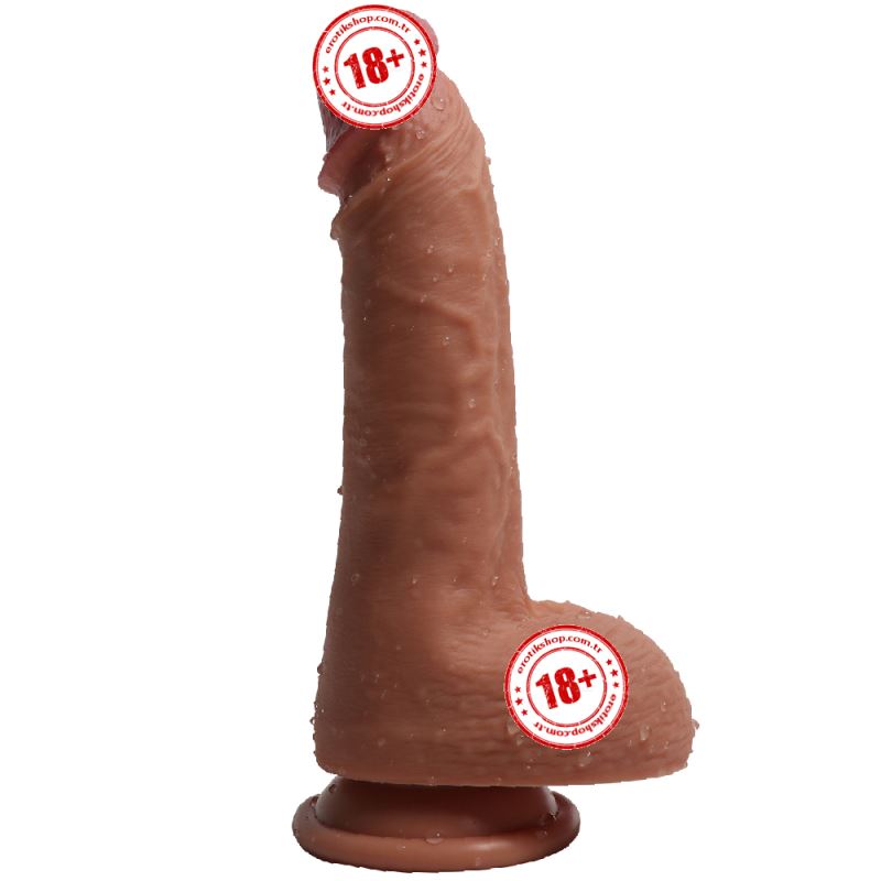 Shequ Ercules 22 cm Çift Katmanlı Özel Doku Realistik Penis SQ-WBD10006