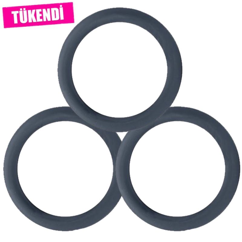 Shequ George Cock Ring Silicone 3 Pcs. Penis Halkası Seti