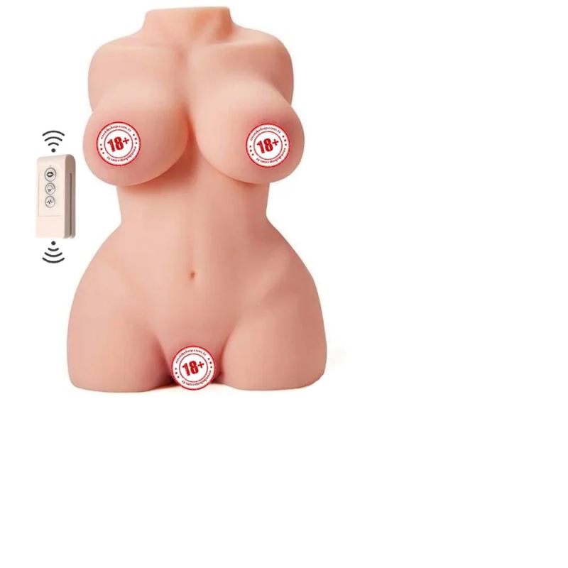Shequ Hermosa Emişli ve Titreşimli Yarım Vücut Masturbator