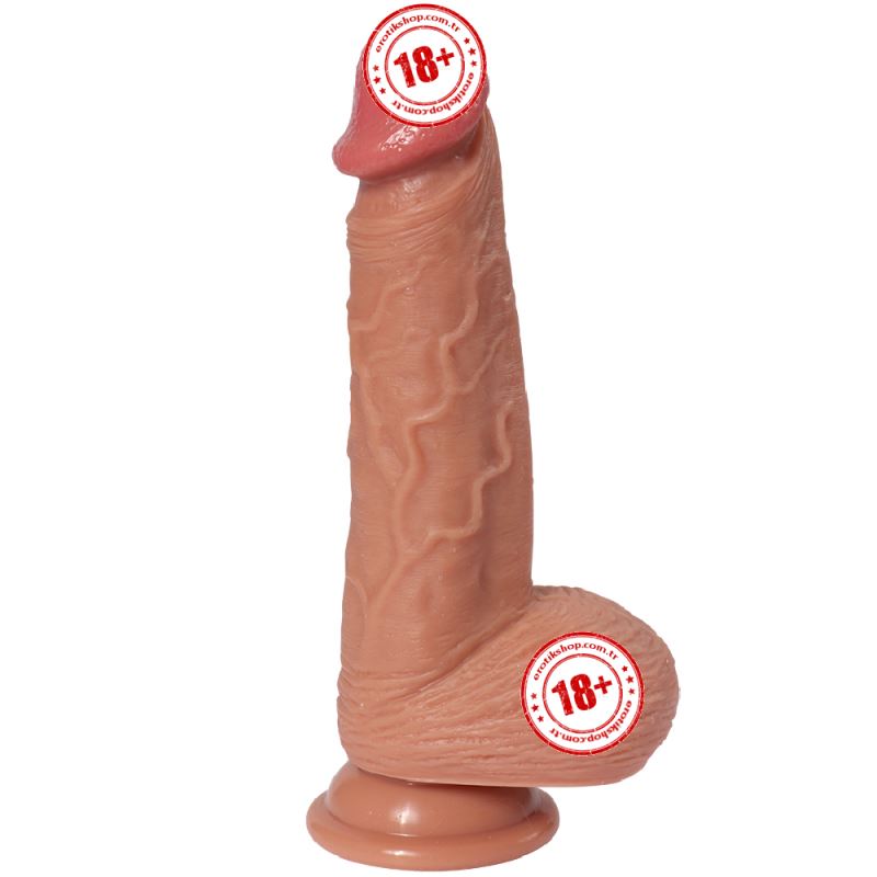 Shequ İke 20 cm Çift Katmanlı Özel Doku Realistik Penis SQ-WBD10020