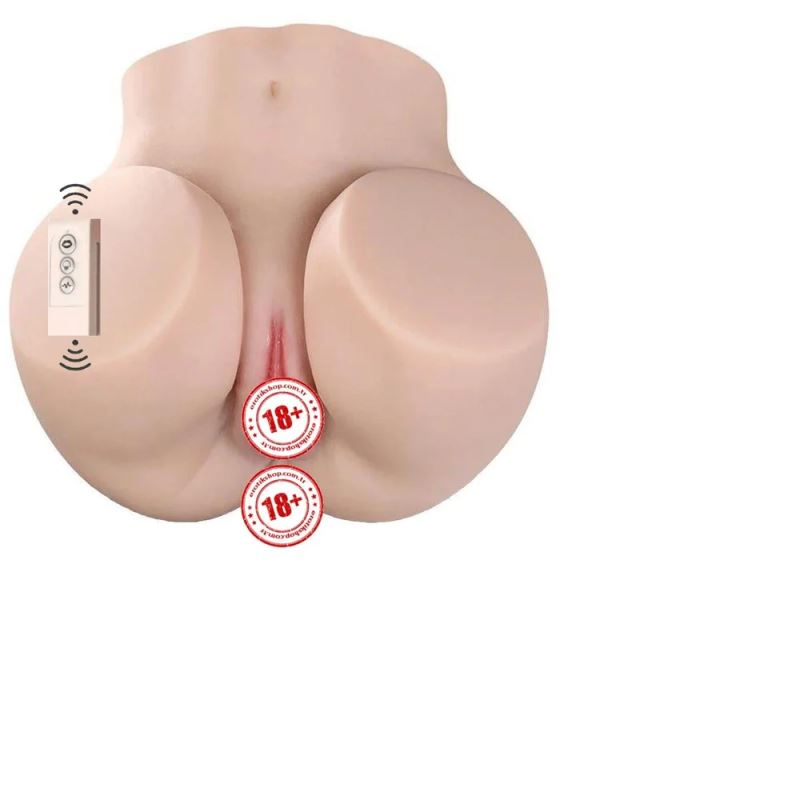 Shequ Mignon Emişli ve Titreşimli Realistik Kalça Masturbator 