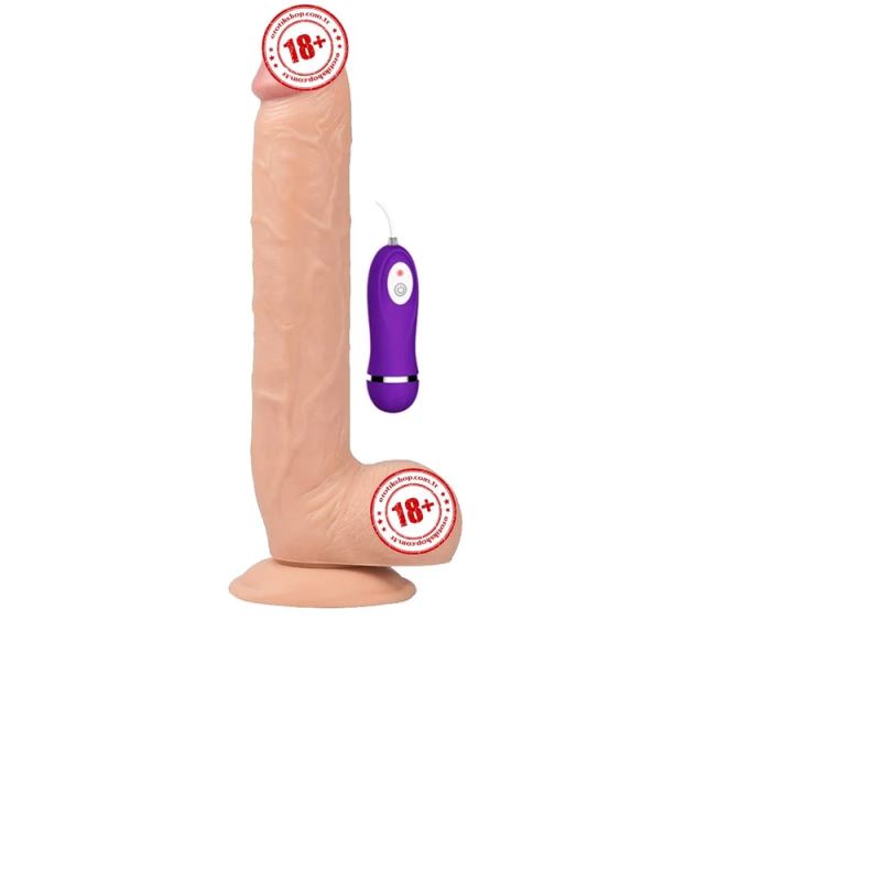 Shequ Optimus 28 cm 10 Modlu Titreşimli Realistik Penis 