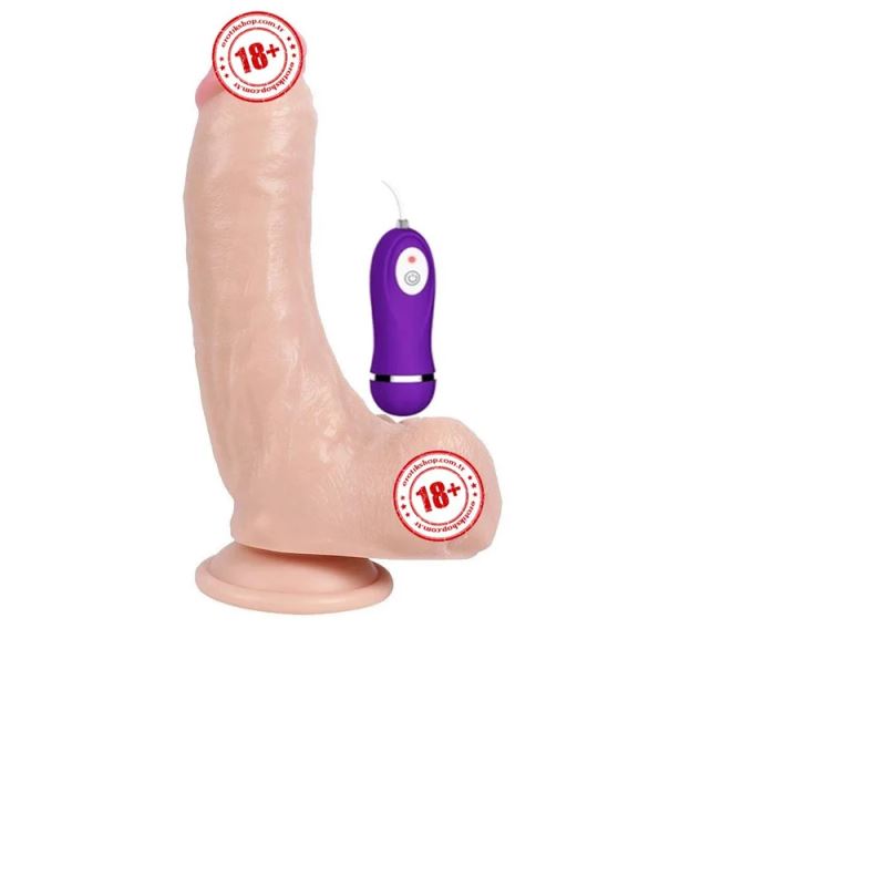 Shequ Vibrating Dildo Lungton 22 cm Realistik Titreşimli Penis