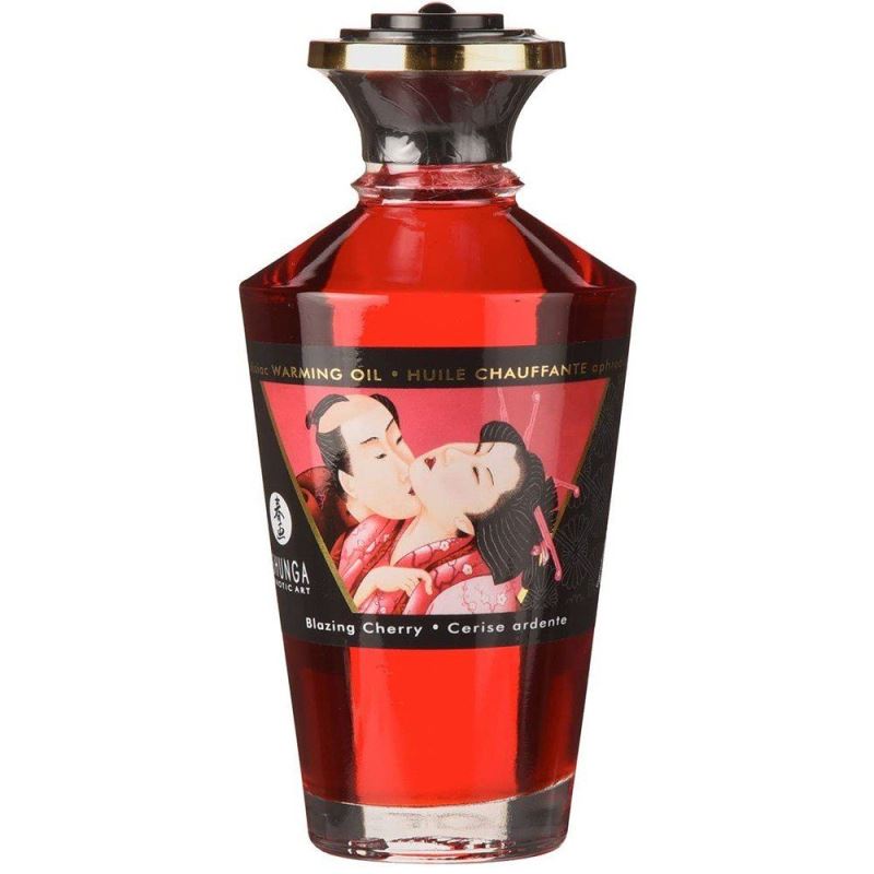 Shunga Aphrodisiac Warming Oil Raspberry 100 ml Isıtmalı Masaj Yağı