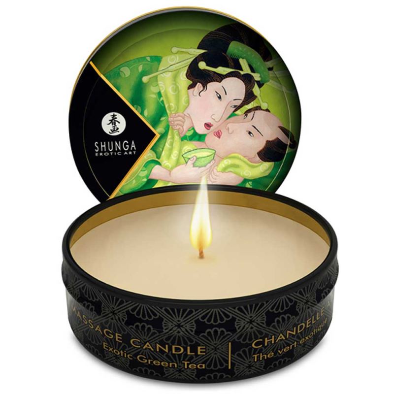 Shunga Mini Massage Candle Green Tea 30 Ml Masaj Mumu