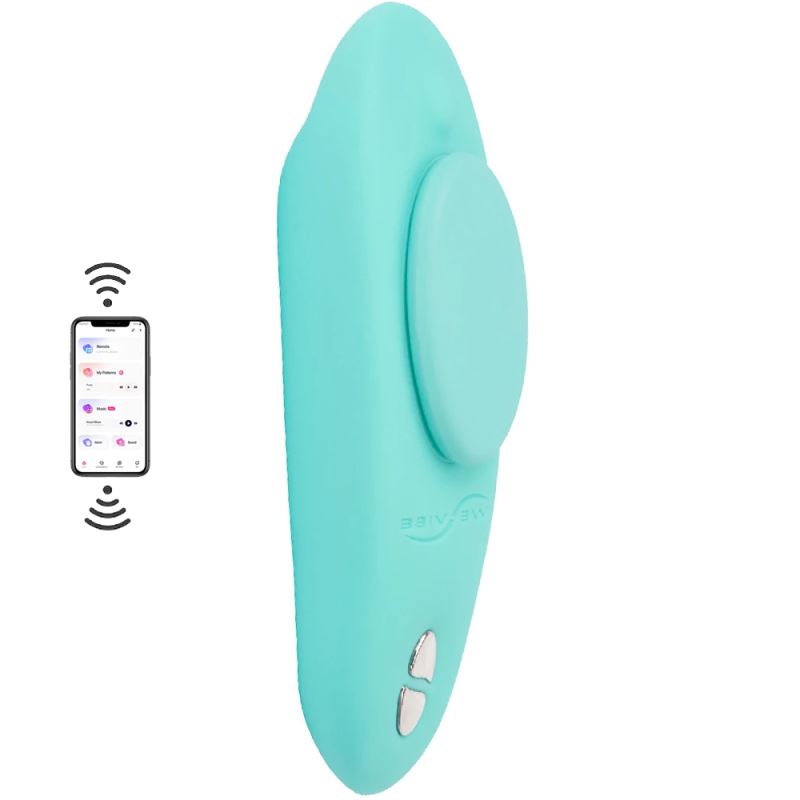 We-Vibe Moxie+ App And Remote Controlled Akıllı Telefon Uyumlu Giyilebilir Vibratör-Aqua