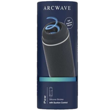 Arcwave Pow Manual Stroker CleanTech Silicone Black Emiş Masturbator