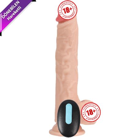 Dildo Series Hallen Uzaktan Kumanda Hareketli Natural Dildo 23 cm