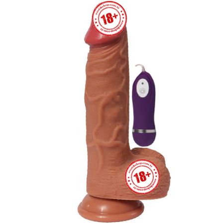 Dildo Series Hans 21 cm 10 Mod Natural Doku Titreşimli Penis