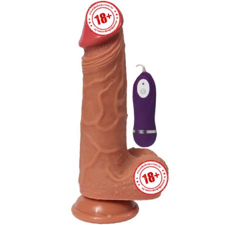 Dildo Series Hansen 21 cm 10 Mod Natural Doku Titreşimli Penis