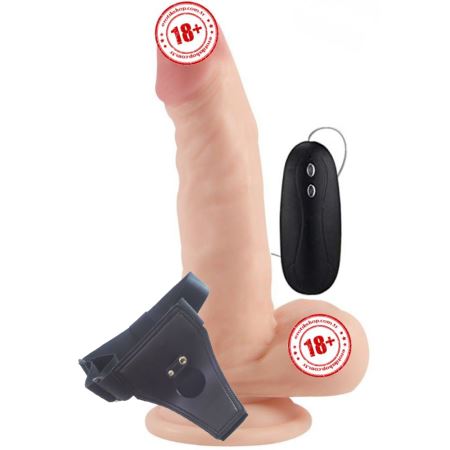 Dildo Series Hunk Eagle Strapon 17 cm Titreşimli Belden Bağlamalı Penis