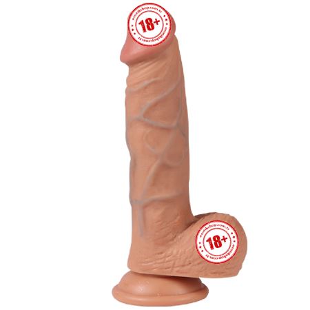 Dildo Series New Hans Aktif Damar Deri Özellikli Natural Penis 21 cm SQ-WBC10012