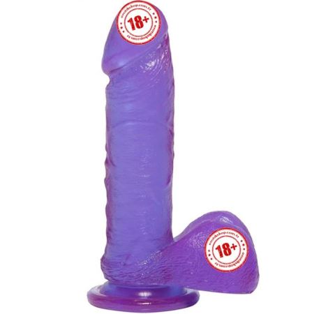 Doc Johnson Crystal Jellies 18 Cm Mor Realistik Jel Penis