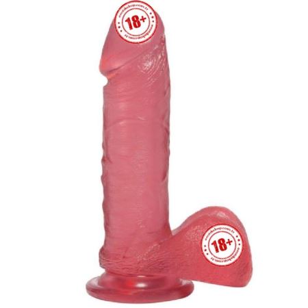 Doc Johnson Crystal Jellies 18 Cm Pembe Realistik Jel Penis