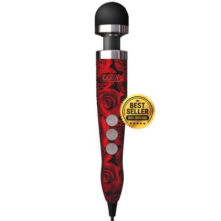 Doxy Türkiye - Doxy Number 3 Wand Massager Rose Pattern Masaj Vibratör