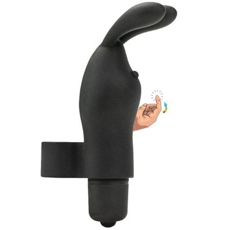 FeelzToyz Magic Finger Vibe Black Silikon Parmak Vibratör