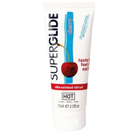 Hot Edibles Superglide Lube 75 ml Kiraz Aromalı Kayganlaştırıcı Jel