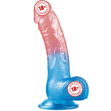 Lovetoy Dazzle Studs 20 cm Jel Doku Eğik Realistik Dildo LV318013