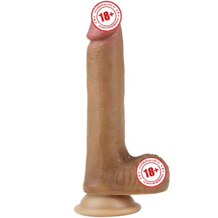 Lovetoy Dual Layered Platin Silikon 20 cm Melez Realistik Dildo LV4005B