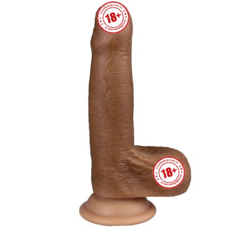 Lovetoy Dual Layered Platinum Silicone 18 cm Sünnetsiz Melez Penis