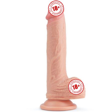 Lovetoy Dual Layered Platinum Silicone 21.5 cm Realistik Dildo LV4003F