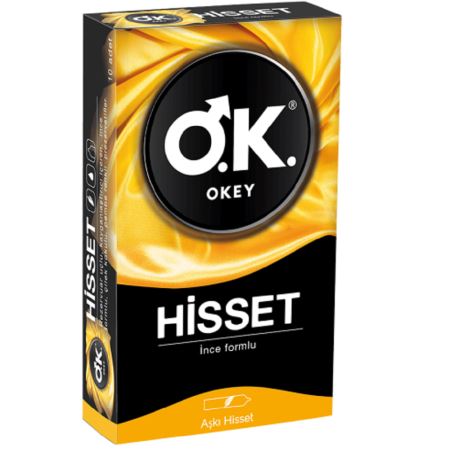 Okey Hisset İnce Formlu Ekstra İnce Prezervatif 10`lu Paket