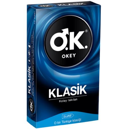 Okey Klasik Kolay Takılan 10`lu Paket Prezervatif Kondom