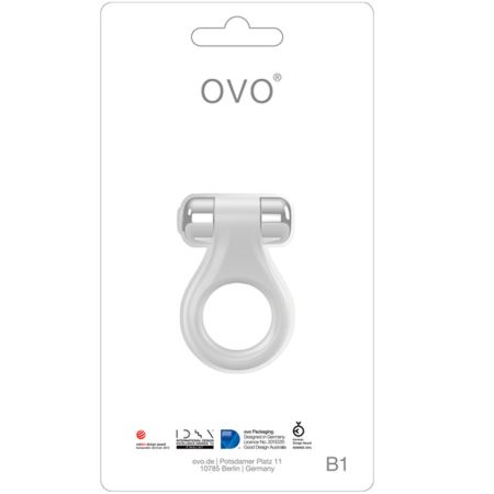 Ovo B1 Vibrating Clitoris Cock Ring Penis Halkası Beyaz