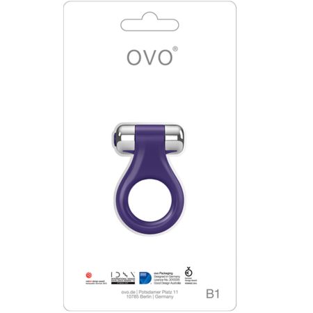 Ovo B1 Vibrating Clitoris Cock Ring Penis Halkası Mor