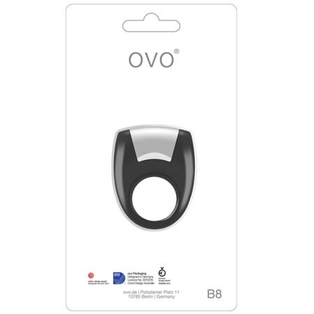 Ovo B8 Vibrating Ring Titreşimli Penis Halkası Siyah