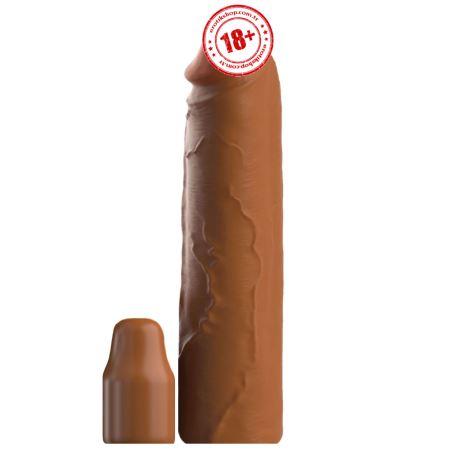 Pipedream Fantasy X-Tensions Elite 2 İnch Silicone Brown Penis Sleeve Amerikan Penis Kılıfı