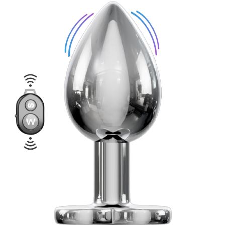 Sexual World Anal Play 10 Modlu Uzaktan Kumanda Titreşimli Metal Plug-Small