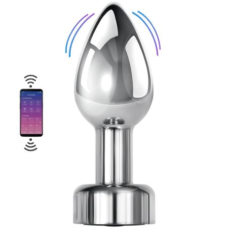 Sexual World Anal Play Telefon Uyumlu 10 Mod Metal Anal Vibratör-Large