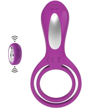 Sexual World His And Her Remote Control Stimulation Titreşimli Penis Halkası-Purple