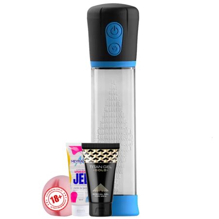 Sexual World Men Power Up 3 Hız Otomatik Penis Pompası ve Titan Jel