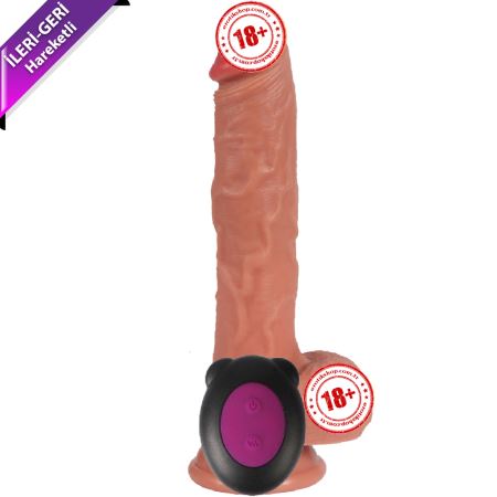 Shequ Harlan Telescopic Dildo İleri Geri Hareketli Realistik Penis SQ-T10015