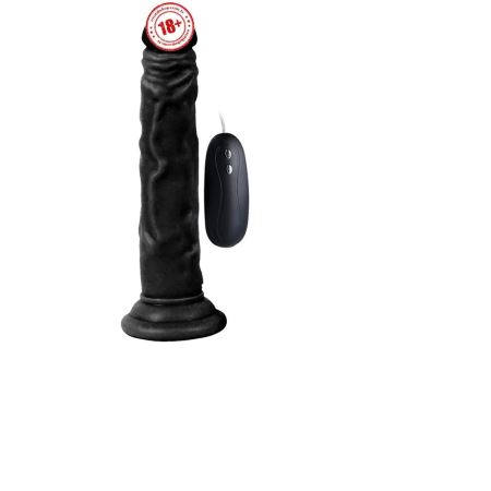Xise Vibrating Dildo Black Naturo 18.5 cm Titreşimli Realistik Penis 